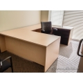 Lacasse Blonde 72 x 102 U/C Suite Desk with Client Knee Space